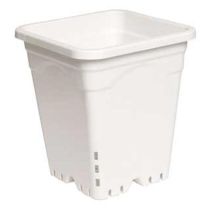 Square White Pot with Drain Holes 12in x 12in x 12in (Case of 24)