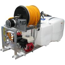 Kings Dual Tank 100/50 Gallon Skid Sprayer w/ 300ft Hose Reel