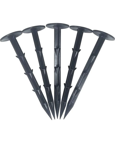 AgTec Reusable Black Plastic Fabric Anchoring Stakes (Bag of 100)