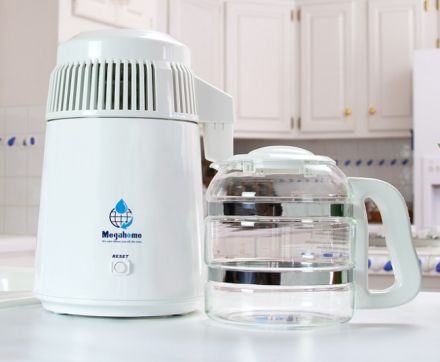 Megahome Water Distiller, White Enamel - Glass Collection