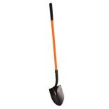 Closed Back Round Point Steel Shovel W Fiberglass Handle