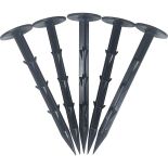 AgTec Reusable Black Plastic Fabric Anchoring Stakes (Bag of 100)